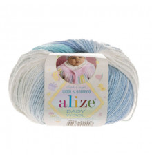 Baby Wool Batik цв. 3564 бело-голубой