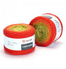 Flowers Merino 539 красно-зеленый