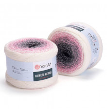 Flowers Merino 546 бело-серо-розовый