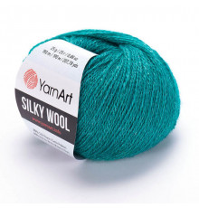 Silky Wool 339 зеленая бирюза